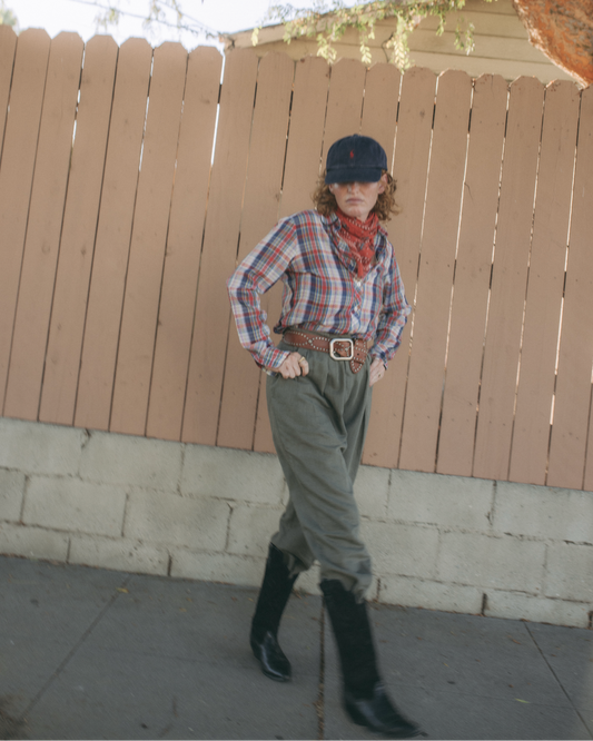 Waterland Affairs Olive Green Pleated Trousers