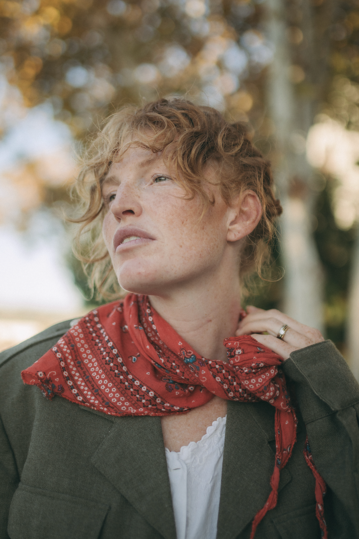Faded Persimmon Paisley Cotton Scarf