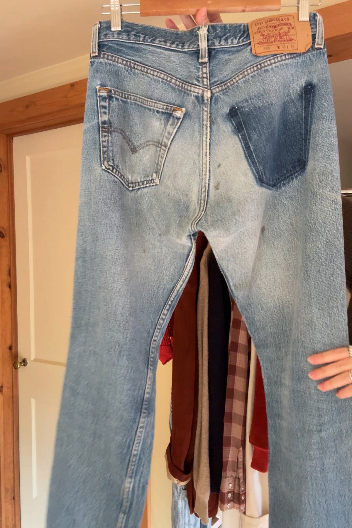 Distressed Levi’s 501 Jeans