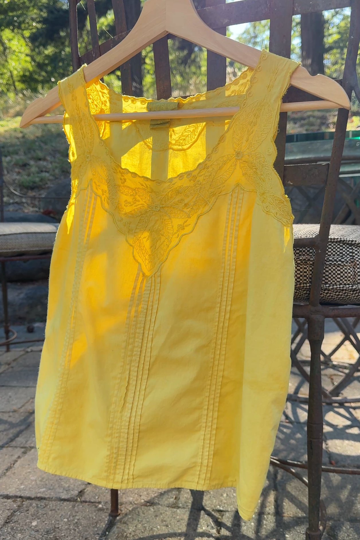 Botanically Dyed Cotton Pintuck Tank